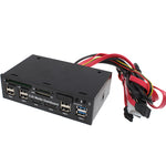 Lettore di schede per dashboard PC multimediale da 5,25 pollici 2 x USB 3.0 + 6 x USB 2.0 SATA, 2 x USB 3.0 + 6 x USB 2.0 SATA
