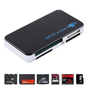 Lettore di schede USB 3.0, super velocità 5 Gbps, supporto scheda CF / SD / TF / M2 / XD / MS, guscio in plastica