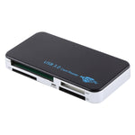 Lettore di schede USB 3.0, super velocità 5 Gbps, supporto scheda CF / SD / TF / M2 / XD / MS, guscio in plastica