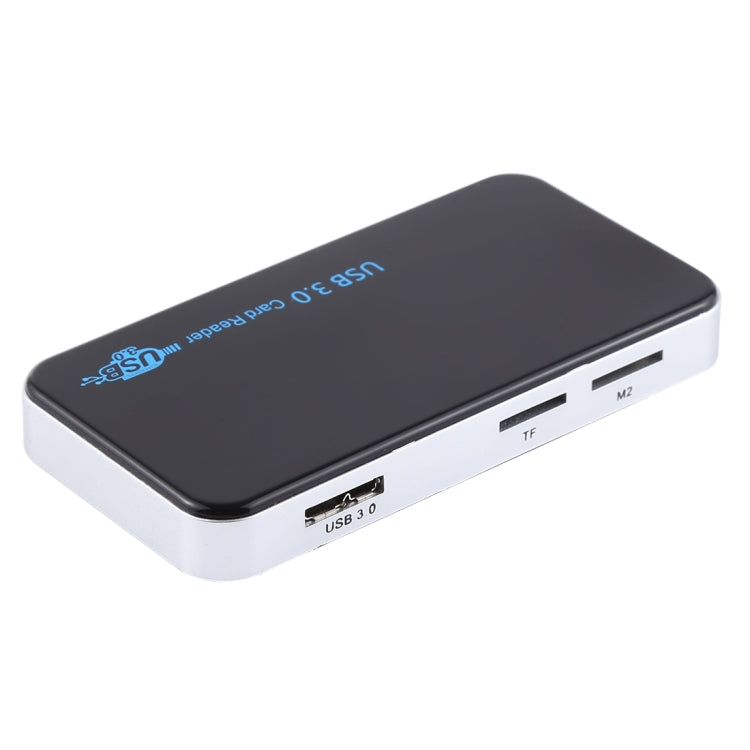 Lettore di schede USB 3.0, super velocità 5 Gbps, supporto scheda CF / SD / TF / M2 / XD / MS, guscio in plastica