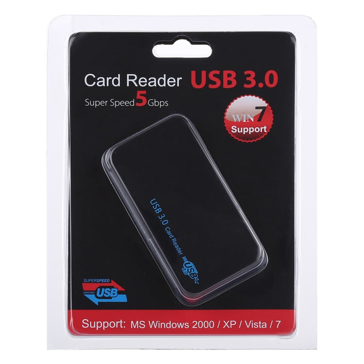 Lettore di schede USB 3.0, super velocità 5 Gbps, supporto scheda CF / SD / TF / M2 / XD / MS, guscio in plastica