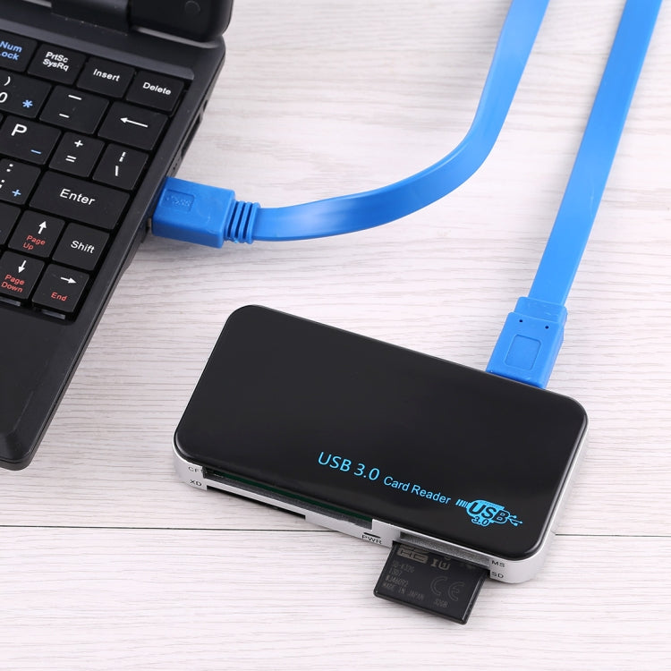Lettore di schede USB 3.0, super velocità 5 Gbps, supporto scheda CF / SD / TF / M2 / XD / MS, guscio in plastica