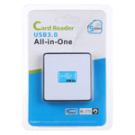 Lettore di schede USB 3.0 All-in-1, super velocità 5 Gbps, supporto scheda CF/SD/TF/M2/XD