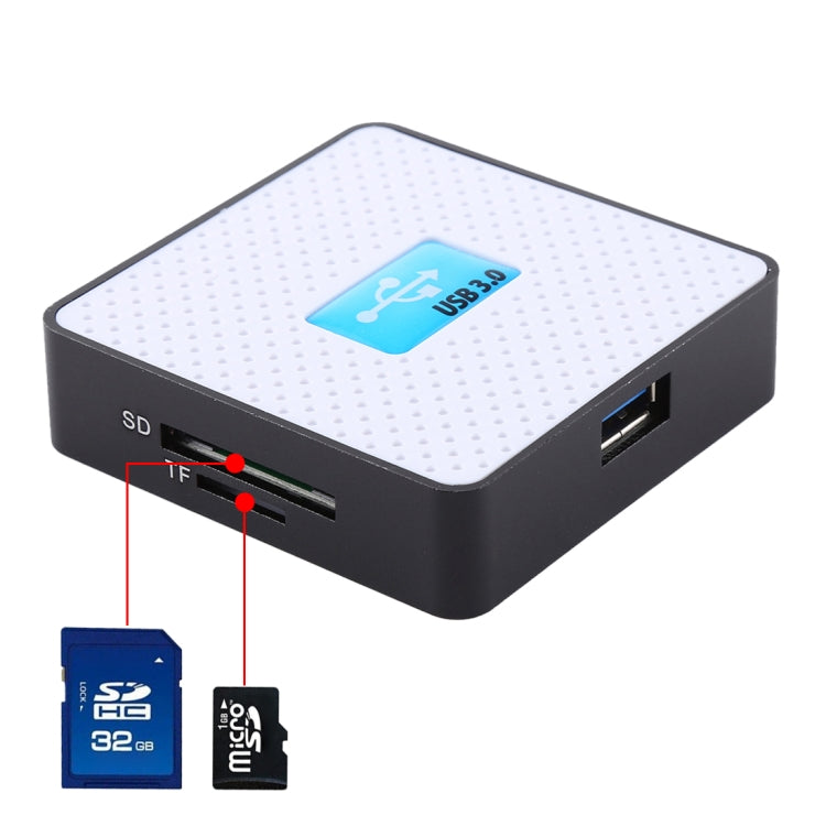 Lettore di schede USB 3.0 All-in-1, super velocità 5 Gbps, supporto scheda CF/SD/TF/M2/XD