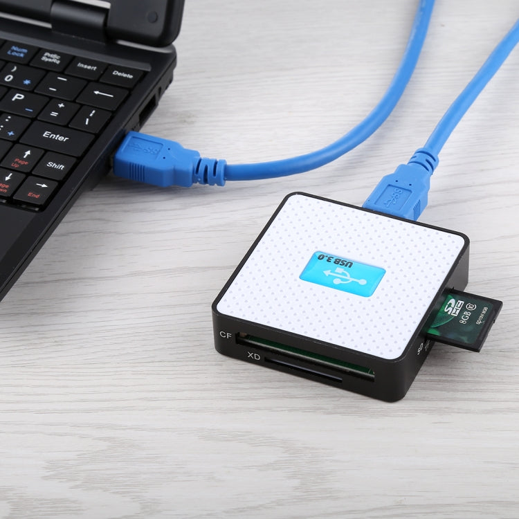 Lettore di schede USB 3.0 All-in-1, super velocità 5 Gbps, supporto scheda CF/SD/TF/M2/XD