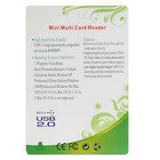 Lettore multischeda USB 2.0, supporta schede SD/MMC, MS, TF, M2