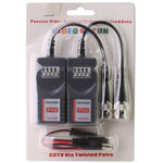 Set 2 balun video passivi con alimentazione video/dati