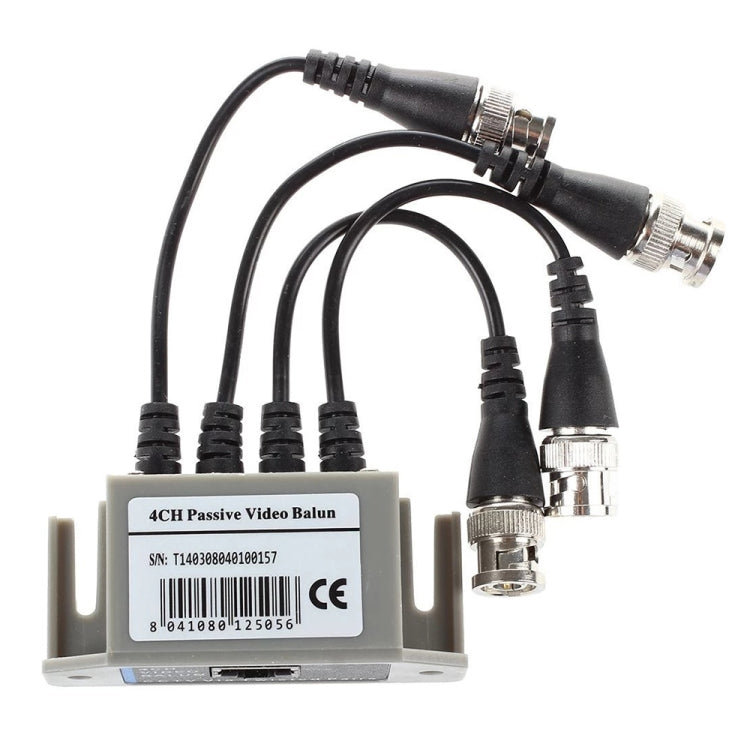 Balun video a 4 canali da video (BNC) a UTP (RJ45).