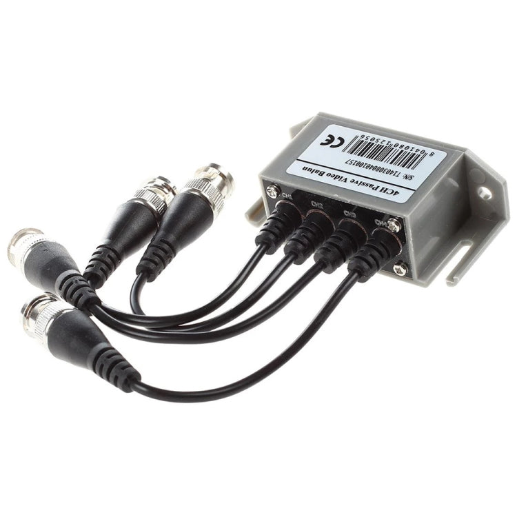 Balun video a 4 canali da video (BNC) a UTP (RJ45).