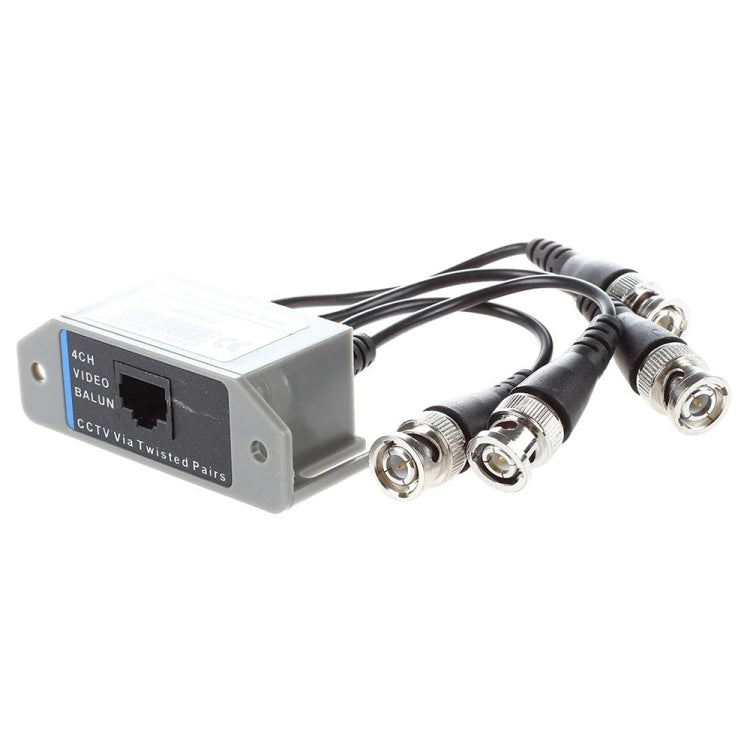 Balun video a 4 canali da video (BNC) a UTP (RJ45).