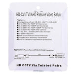 2 PCS HD 202P Coassiale CVI/TVI/AHD 1CH Ricetrasmettitore video balun passivo, 202P