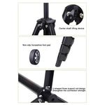 YUNTENG VCT-681 Treppiede per fotocamere reflex/micro-reflex/fotocamere digitali da 138 cm, gambe pieghevoli in alluminio a 4 sezioni, adatto per Canon/Nikon/Panasonic/Pentax/Casio/Sony/Fuji (capacità di carico: 3 kg)
