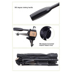 YUNTENG VCT-681 Treppiede per fotocamere reflex/micro-reflex/fotocamere digitali da 138 cm, gambe pieghevoli in alluminio a 4 sezioni, adatto per Canon/Nikon/Panasonic/Pentax/Casio/Sony/Fuji (capacità di carico: 3 kg)