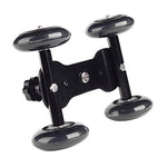 DEBO Carrello per fotocamera di prima generazione / Carrello da pavimento Video Slider Track Dolly Car per fotocamera DSLR / videocamere, Black