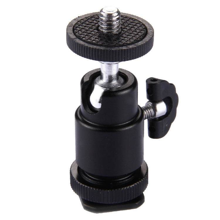 Teste per treppiede Hot Shoe in lega di alluminio, adattatore per vite maschio da 1/4 di pollice