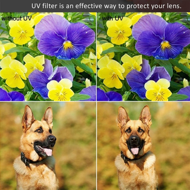 Filtro UV per obiettivo con telaio in lega di alluminio per fotocamera digitale da 52 mm, 52mm