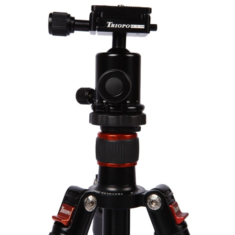 Triopo MT-2504C Treppiede portatile regolabile in alluminio con testa a sfera NB-1S per fotocamera DSLR Canon Nikon Sony, MT-2504C (Black), MT-2504C (Gold)