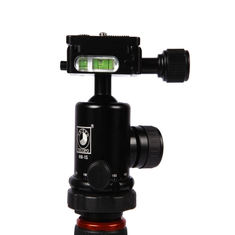 Triopo MT-2504C Treppiede portatile regolabile in alluminio con testa a sfera NB-1S per fotocamera DSLR Canon Nikon Sony, MT-2504C (Black), MT-2504C (Gold)