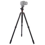 Triopo MT-2804C Treppiede portatile regolabile in alluminio con testa a sfera NB-2S per fotocamera DSLR Canon Nikon Sony, MT-2804C (Black), MT-2804C (Gold)