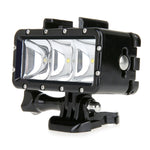 Luce video impermeabile 300 lumen per action camera