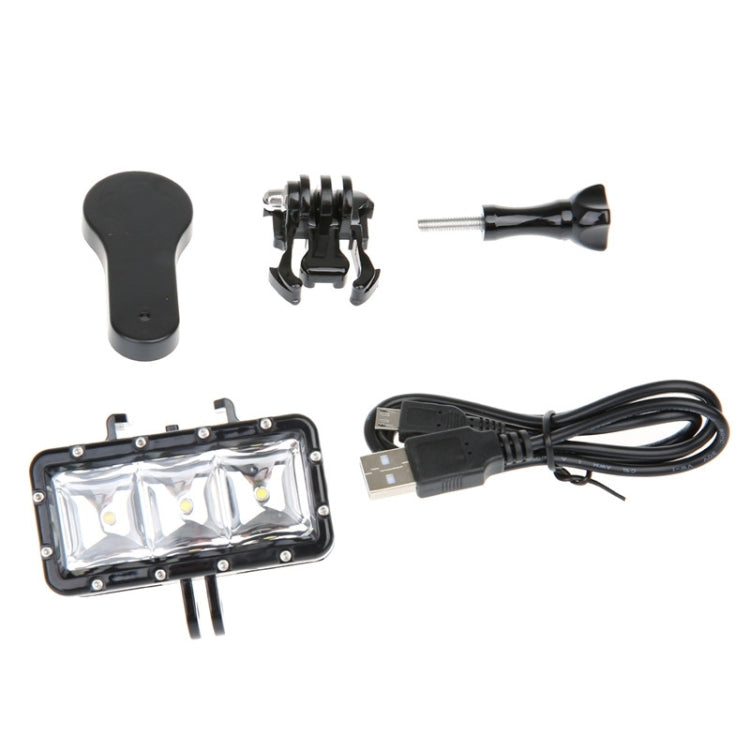 Luce video impermeabile 300 lumen per action camera