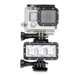 Luce video impermeabile 300 lumen per action camera
