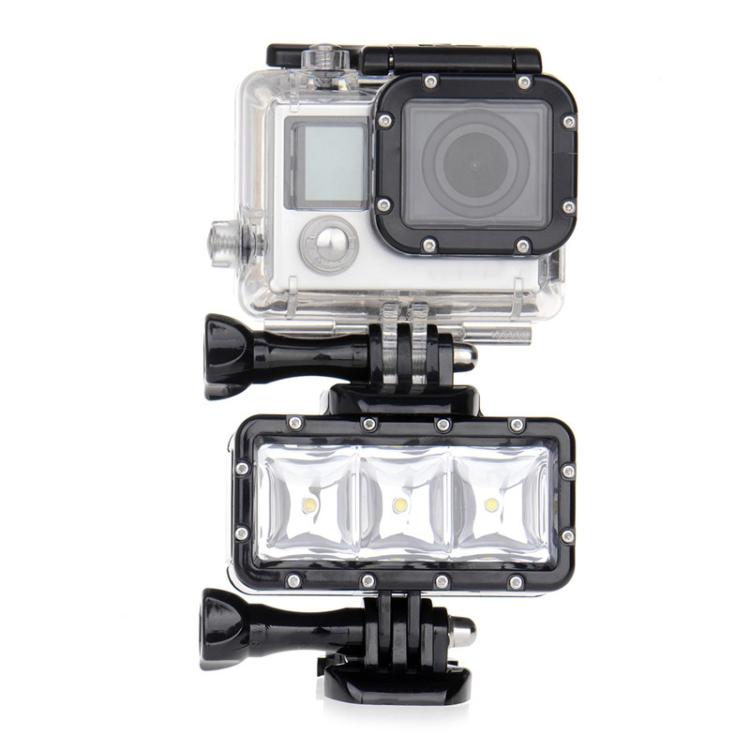 Luce video impermeabile 300 lumen per action camera