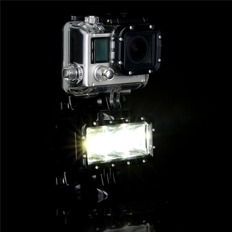 Luce video impermeabile 300 lumen per action camera