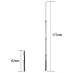 Supporto per asta portatile in lega di alluminio per fotocamera reflex/microfono con luce LED, lunghezza massima: 173 cm