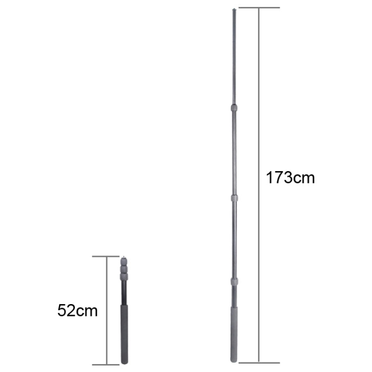 Supporto per asta portatile in lega di alluminio per fotocamera reflex/microfono con luce LED, lunghezza massima: 173 cm