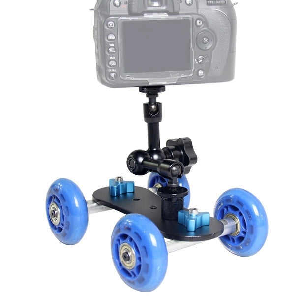 YELANGU YLG0105B Mini macchina fotografica in scala Dolly Track per fotocamere Canon/Nikon/fotocamera DSLR, YLG0105B