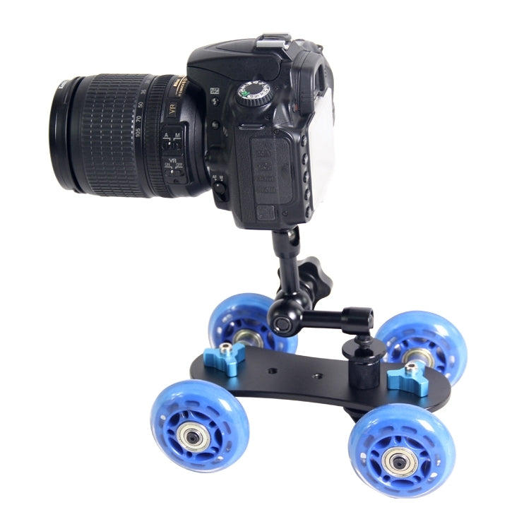 YELANGU YLG0105B Mini macchina fotografica in scala Dolly Track per fotocamere Canon/Nikon/fotocamera DSLR, YLG0105B