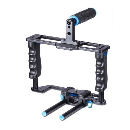 YELANGU YLG0107E-A Set superiore stabilizzatore con impugnatura a gabbia protettiva per fotocamera DSLR