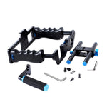 YELANGU YLG0107E-A Set superiore stabilizzatore con impugnatura a gabbia protettiva per fotocamera DSLR