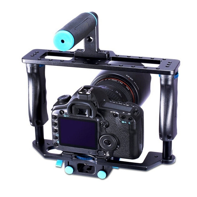 YELANGU YLG0107E-A Set superiore stabilizzatore con impugnatura a gabbia protettiva per fotocamera DSLR