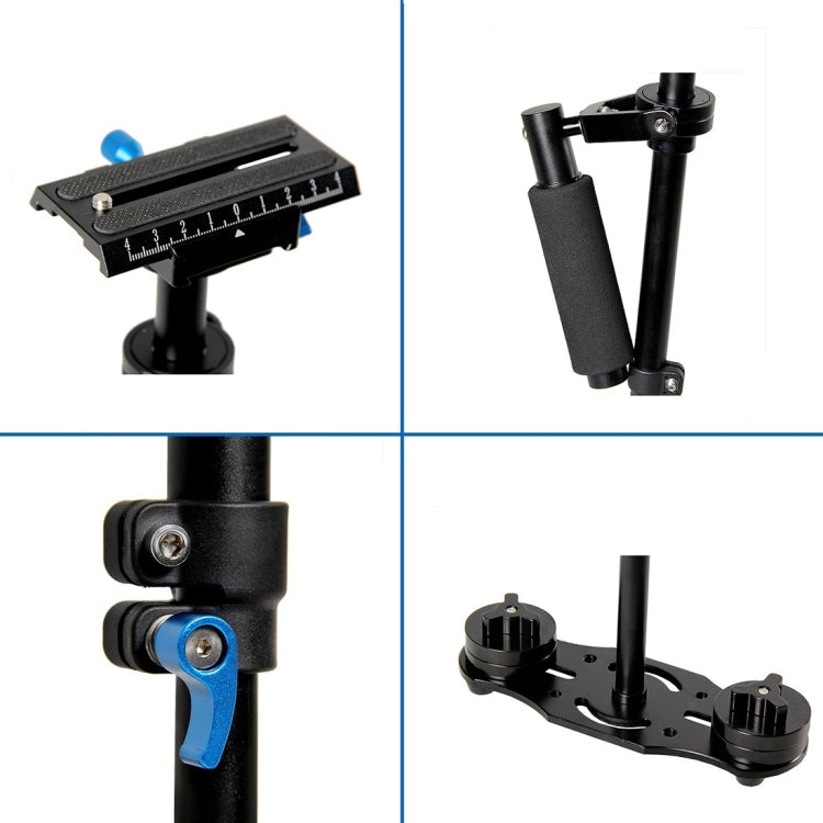 YELANGU S40L Stabilizzatore portatile in lega di alluminio da 40 cm per fotocamera DSLR DV