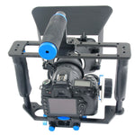 YELANGU YLG1103A-B Stabilizzatore per gabbia per videocamera con maniglia grande + kit Matte Box per fotocamera DSLR/videocamera