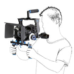 YELANGU YLG1103A-A Supporto a spalla per fotocamera con doppia maniglia + Kit stabilizzatore gabbia per fotocamera con scatola opaca per fotocamera DSLR/videocamera