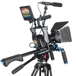 YELANGU YLG1103A-A Supporto a spalla per fotocamera con doppia maniglia + Kit stabilizzatore gabbia per fotocamera con scatola opaca per fotocamera DSLR/videocamera