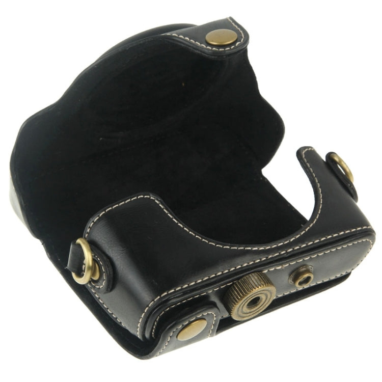 Borsa per fotocamera in pelle PU stile retrò con cinturino per Sony RX100 M3 / M4 / M5