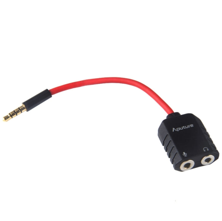 Cavo sdoppiatore microfono per cuffie Aputure da 3,5 mm audio Y maschio a 2 femmine, 3.5mm Male to 2 Female