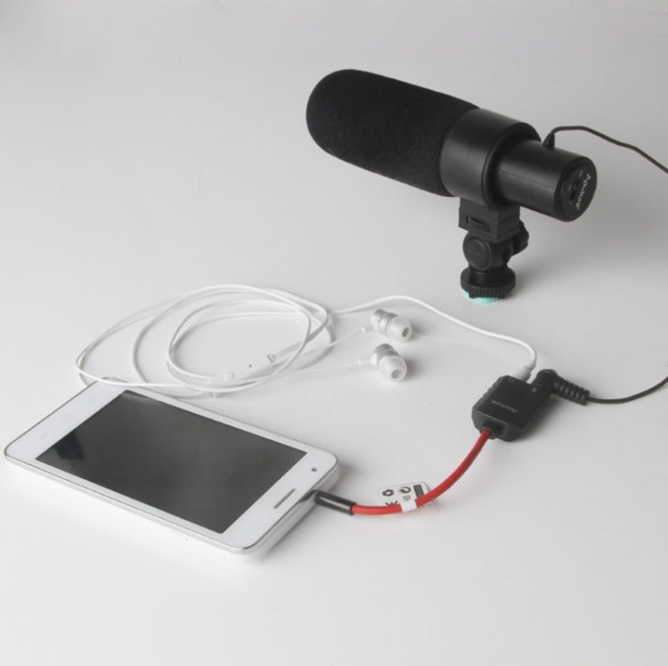 Cavo sdoppiatore microfono per cuffie Aputure da 3,5 mm audio Y maschio a 2 femmine, 3.5mm Male to 2 Female