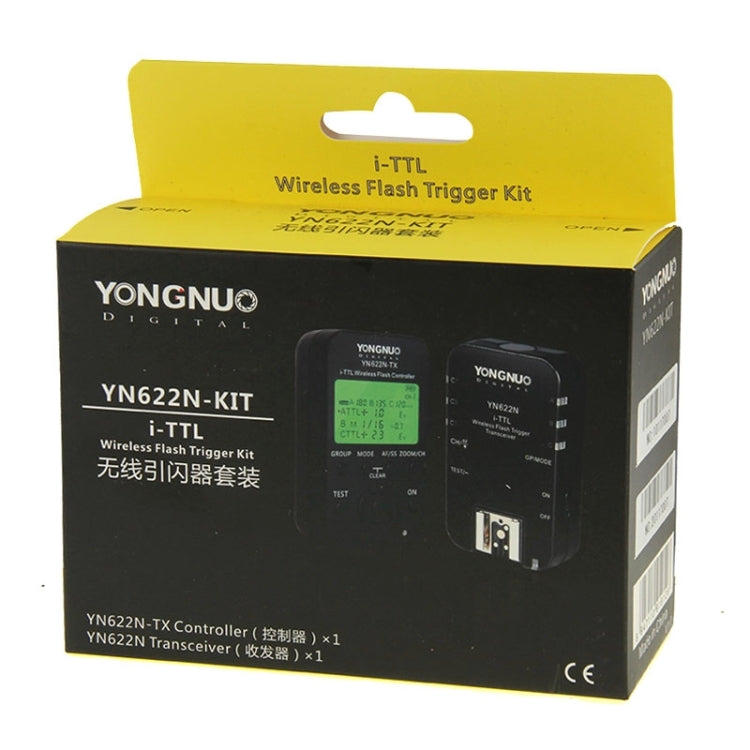 YONGNUO YN622N-KIT Controller trigger flash wireless i-TTL + kit ricetrasmettitore per fotocamera Nikon, for Nikon