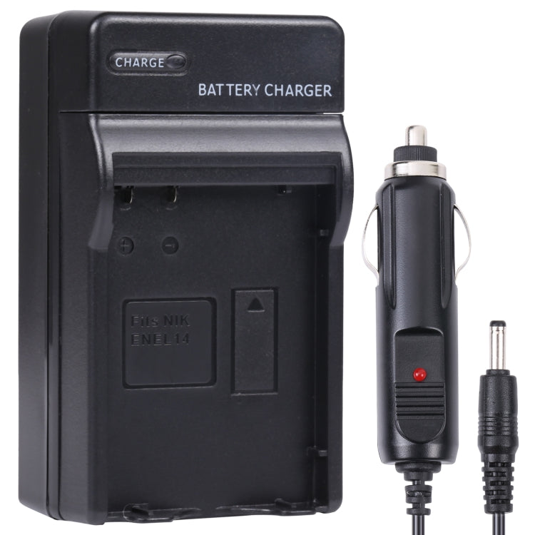 Caricabatteria da auto per batteria per fotocamera digitale per Nikon ENEL14, ENEL14