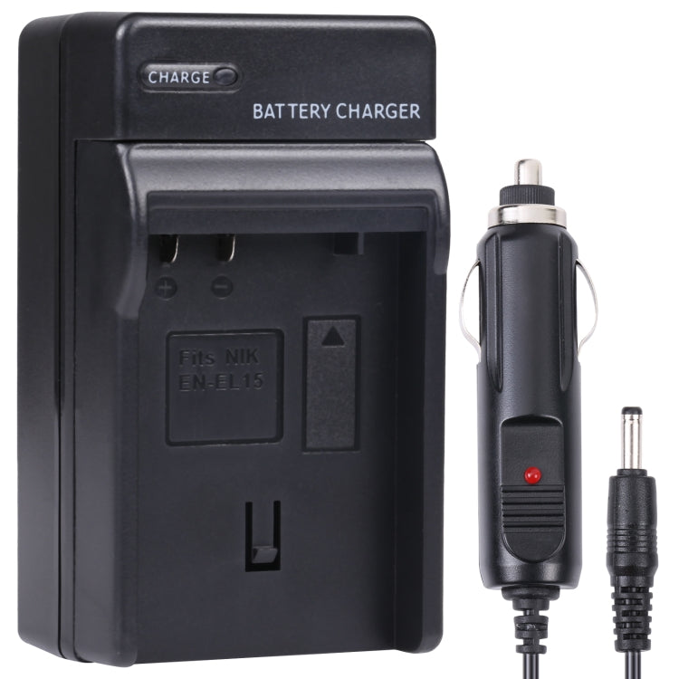 Caricabatteria da auto per batteria per fotocamera digitale per Nikon ENEL15, ENEL15