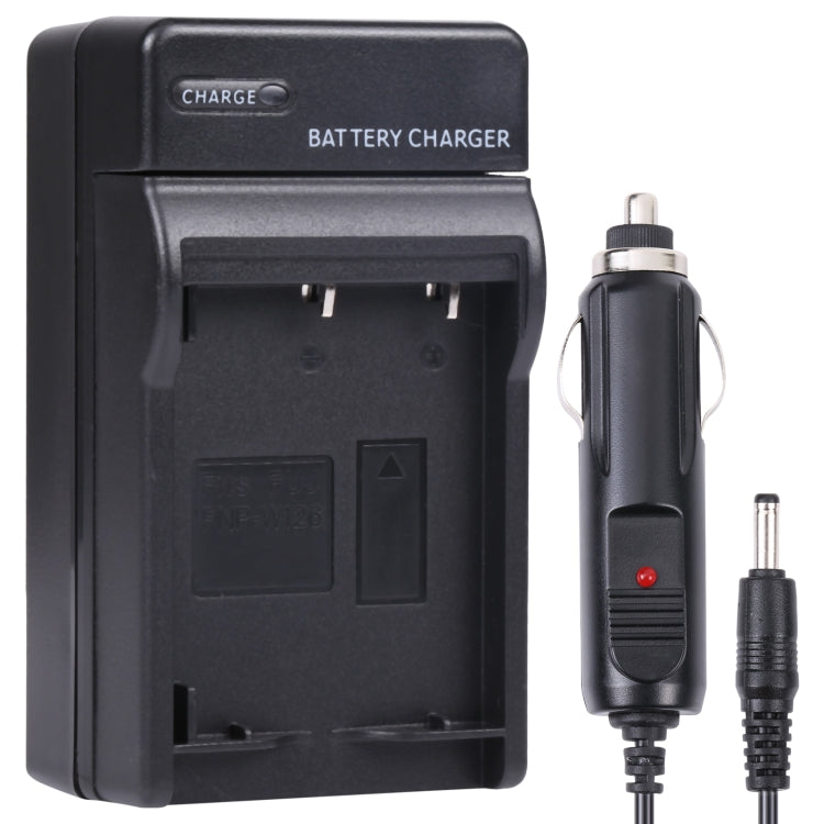 Caricabatteria da auto per batteria per fotocamera digitale per FUJI NP-W126, NP-W126