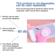 Dispositivo anti-stupro Angel Wing Allarme personale, Autodifesa Difendi il lupo, Mini allarme con suono di allarme da 90 dB per ragazze e bambini, Angel Wing