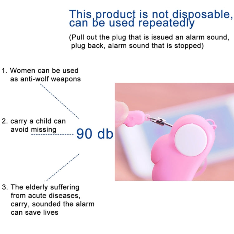 Dispositivo anti-stupro Angel Wing Allarme personale, Autodifesa Difendi il lupo, Mini allarme con suono di allarme da 90 dB per ragazze e bambini, Angel Wing