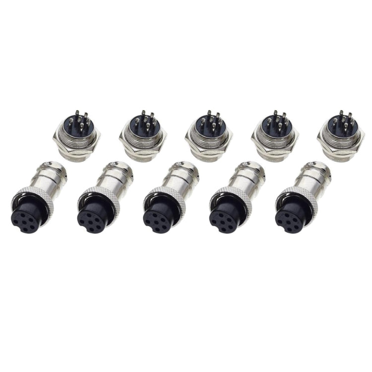 Connettore presa aeronautica GX16 a 6 pin 16mm 5 pezzi