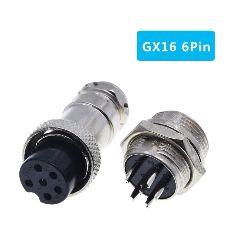 Connettore presa per presa aeronautica GX16 a 6 pin fai da te da 16 mm (5 pezzi in un pacchetto, il prezzo è per 5 pezzi)